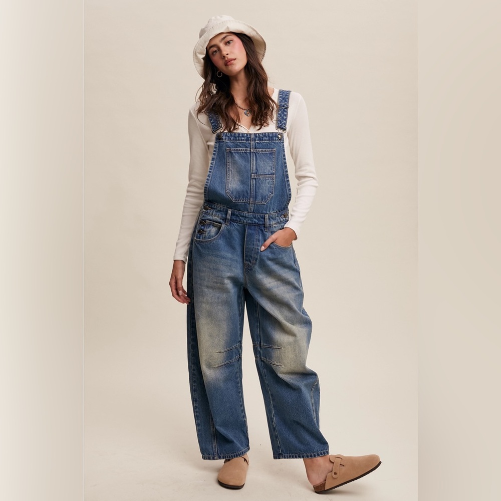 Listicle Blue Denim Overalls